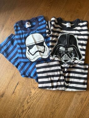 Star Wars Striped Pajama Set - Blue, Black & White